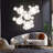 1-light Led Unique Bubble Design Pure White Frosted Globe Pendant