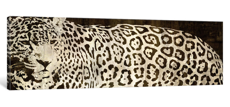 «Leopard Encounter» par Darren Davison - impression sur toile tendue, H 18 po x l 26 po x P 0,75 po