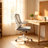 Office Chair, Ergonomic Comfort Home Desk Chair, Mid Back Gaming Chair with Wheels, Adjustable Height, Lumbar Support, Flip-up Armrest-103594821