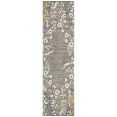 Machine Washable Indoor/Outdoor Adalaide ACN2334 Floral Rug