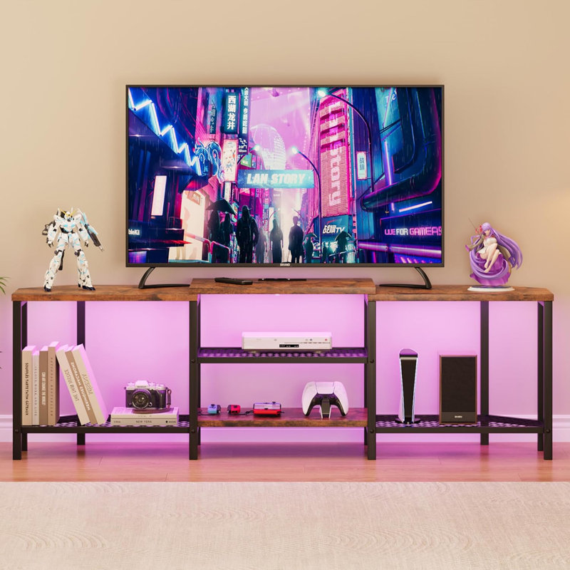 Unfinished TV Stand for TVs up to 75", Brown