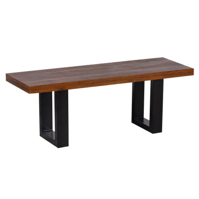 Aurora - Solid Wood Bench - Rustic Farmhouse Entryway Seating, Modern Living Room & Hallway Furniture by 17 Stories