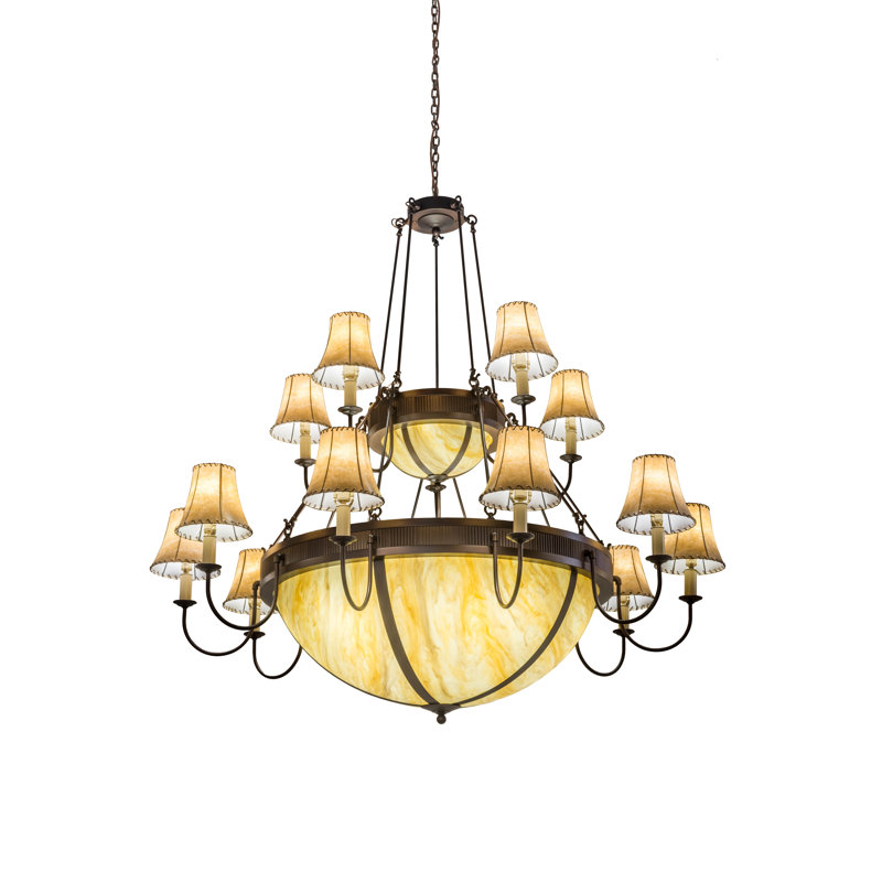 Lustre 24 lumières à deux niveaux de 74 po de largeur Commerce Sportman