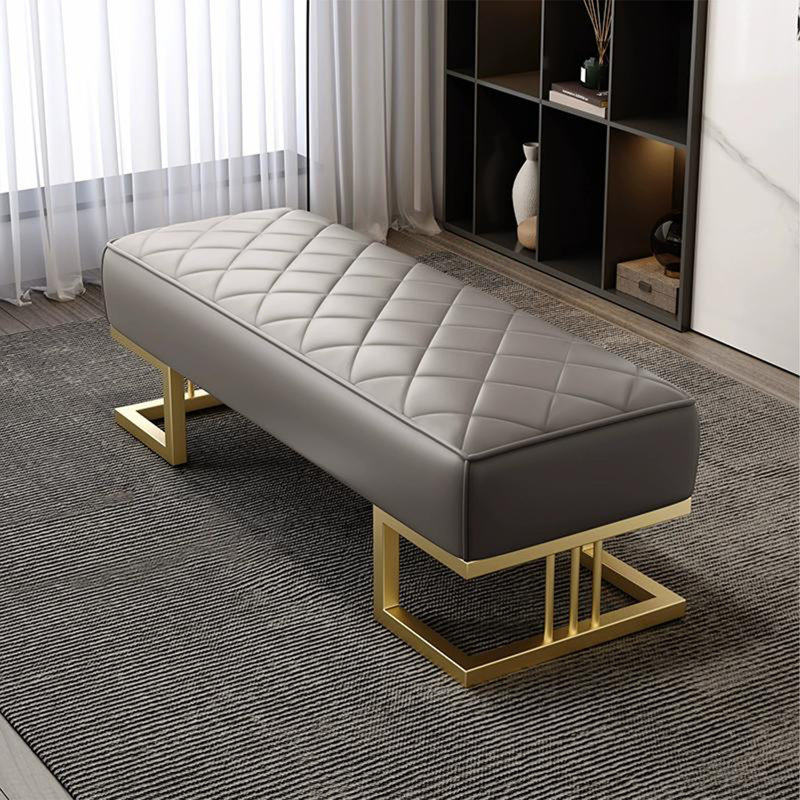 Banc avec revêtement, Gris, 17.72" H x 55.12" W x 16.54" D
