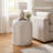 Rustic White 22" x 26" Accent Table with Geometric Octagonal Design-872064470