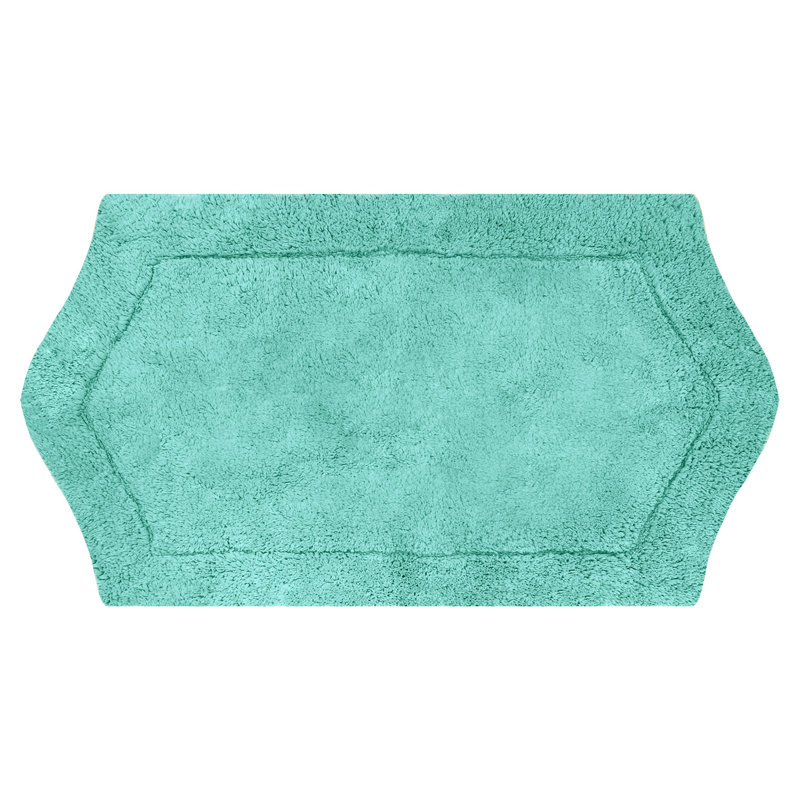 Tapis pour salle de bain Morissette, L 17 po x L 24 po, Turquoise