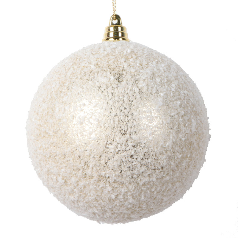 Ornement boule de Noël (ensemble de 4), H 4 po x l 4 po x P 4 po, Champagne