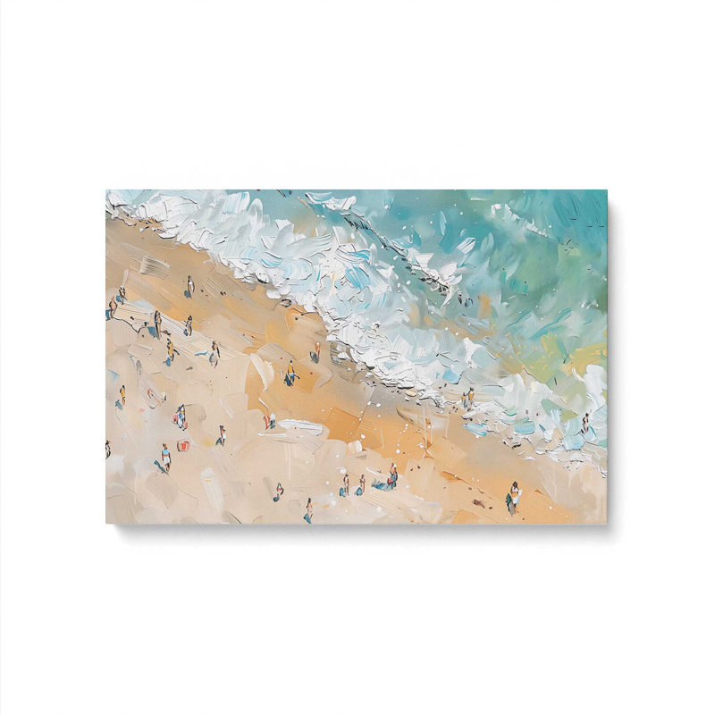 «Sandy Serenade on Canvas» par Azure Artisanal Studio, reproduction, Toile tendue, H 12 po x l 18 po x P 1,25 po
