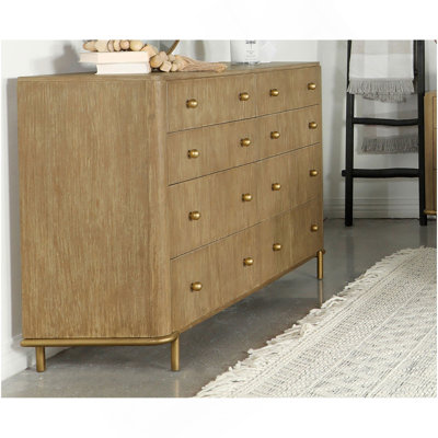 Stevie Sand Wash Rectangular 8-Drawer Dresser