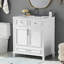 Armoire de rangement de salle de bain avec portes et tiroirs à fermeture douce