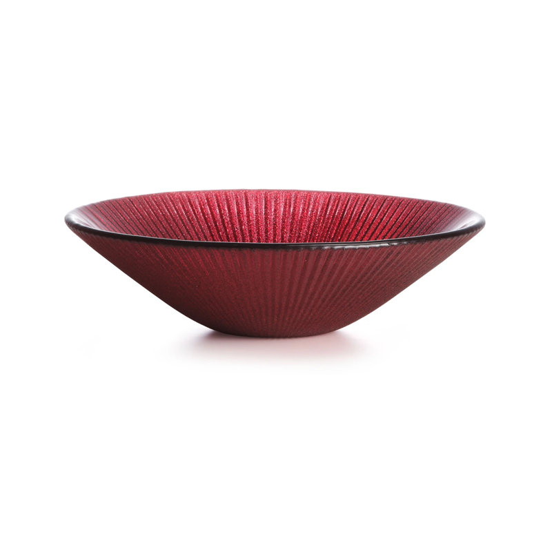 Noel Glass Bowl Cm.25, Red 