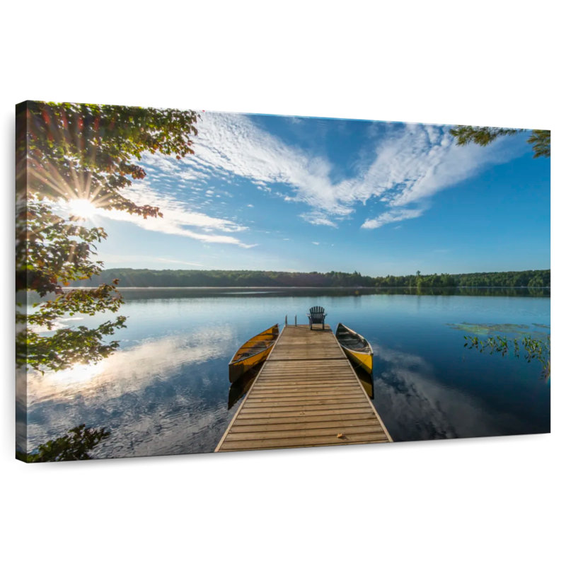 Dock on placid lake Aletra, H 24 po x l 36 po