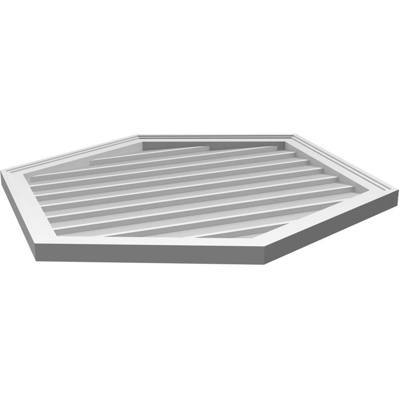 Ventilé vertical à pignon vertical en uréthane 5/12, H 32 po x l 32 po x P 1,5 po