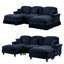 Canapé modulaire en U avec 2 repose-pieds CloudHaven Classic - Cloud Cloud Chenille-118804