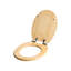Toilet Seat CUAREIM Bamboo Wood Light Brown