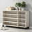 Cortona 45"W Dusty Gray Oak Finish 3-Door Shoe Cabinet-51956612