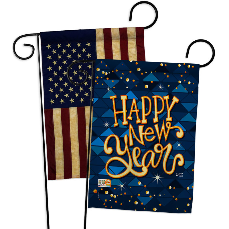 Drapeau de jardin en polyester 1 face x 1 pi 7 pi Winter Yard