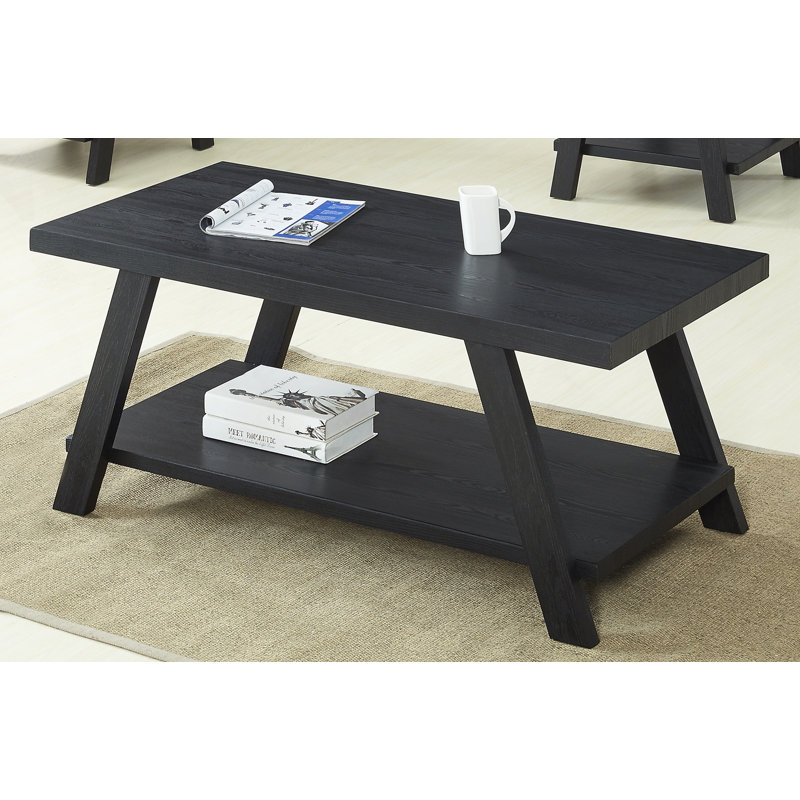 Table basse en bois, Noir, Noir