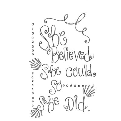 She Believed Handwriting