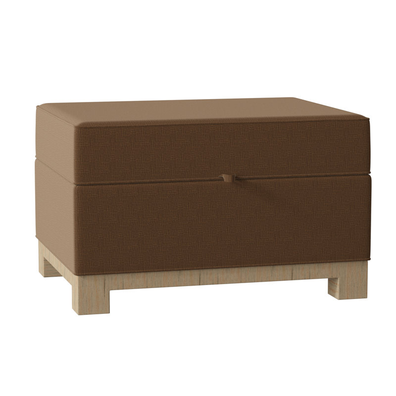 Repose-pieds rectangulaire avec rangement Brandes, Naturel, Chocolat Marlow