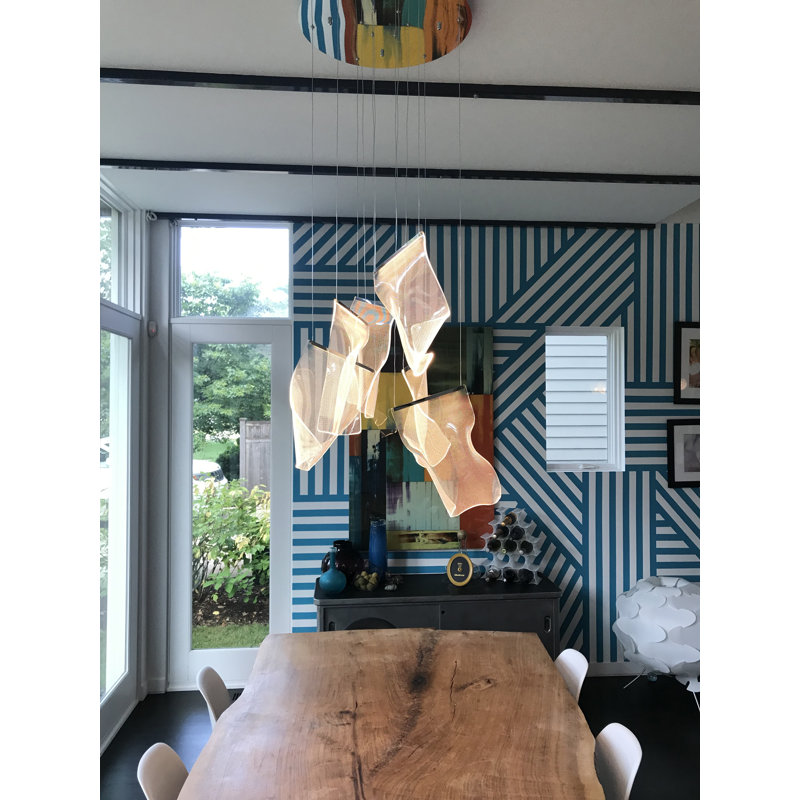 6 - Light Polished Chrome LED Cluster Pendant