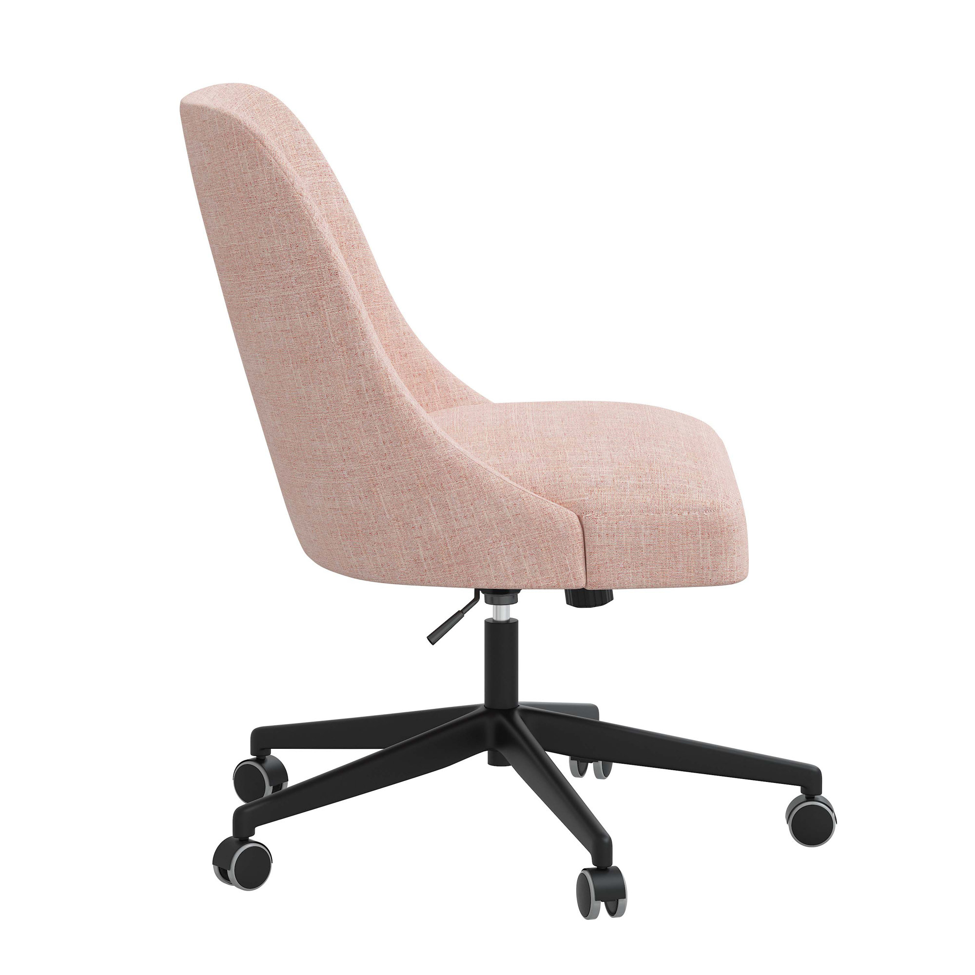 Acosta Swivel Office Chair, Zuma Rosequartz Textured Linen