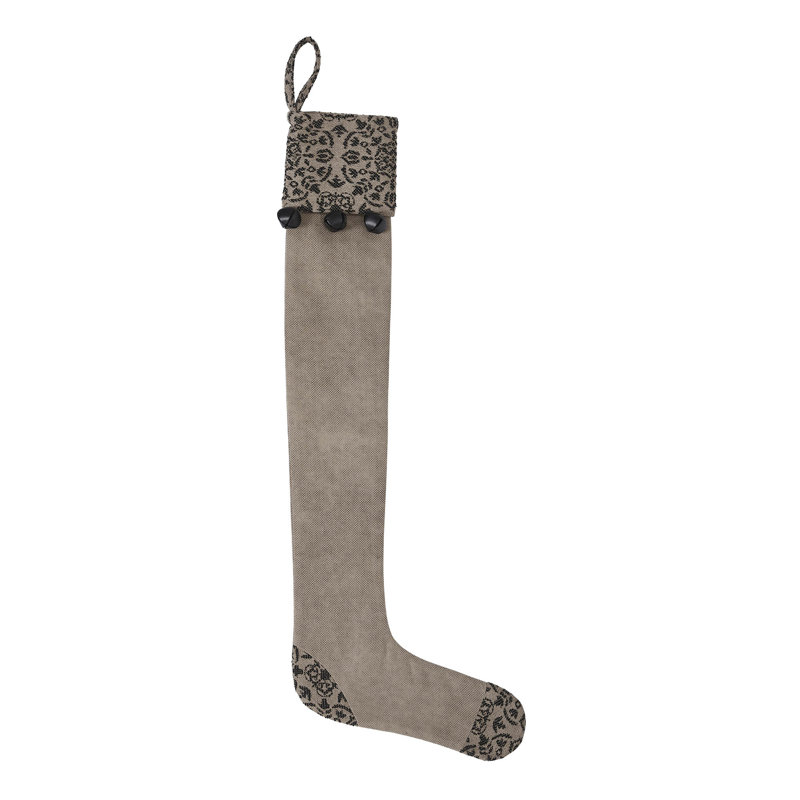  Chaussette de Noël sur mesure, Noir / brun clair