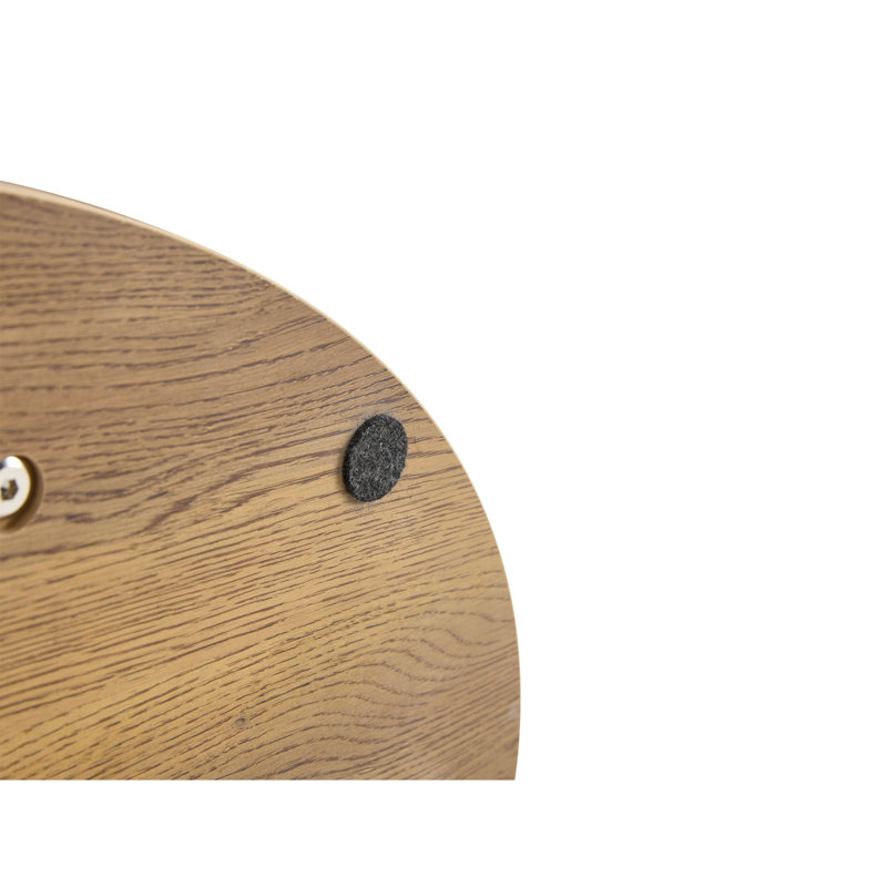 Table basse créative en U à deux niveaux en verre avec base en panneau de fibres à densité moyenne à grain de bois: une table d'appoint de salon moderne et minimaliste à hauteur réglable.