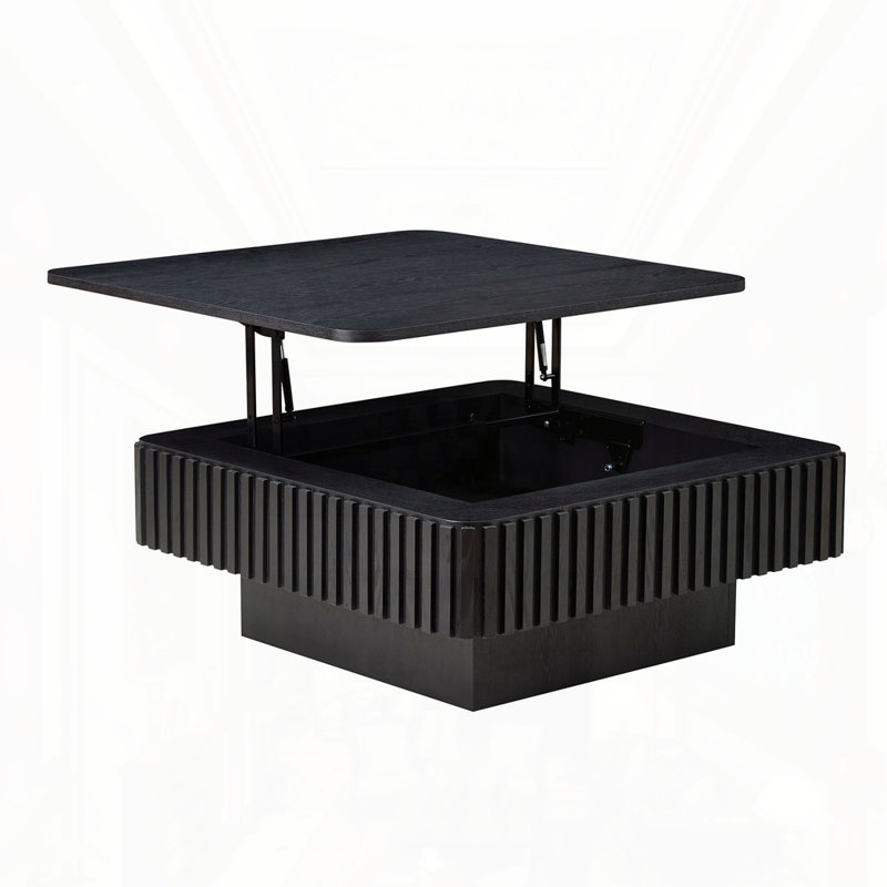 Table basse moderne carrée, Noir