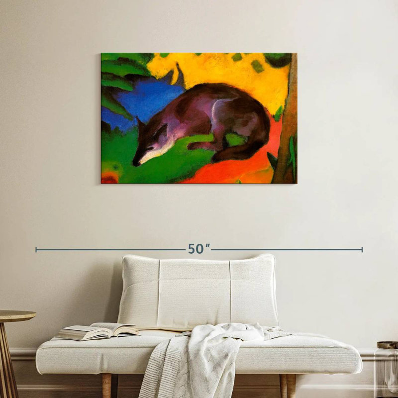 Brampt Blue-Black Fox, 24" H x 36" W