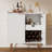 37.4'' Modern Coffee Bar Cabinet With Wine Racks and Drawer Storage for Living Room-741466466