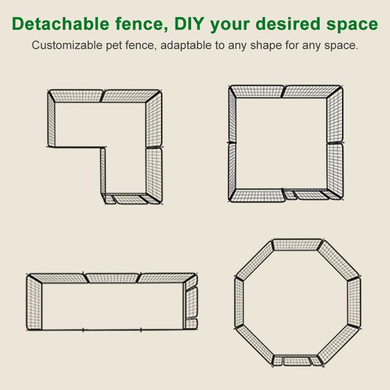8 Panel Puppy Pen with Door