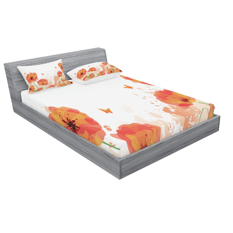 Microfiber Sheet Set, Queen Sheet Set with Fitted Sheet