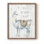 Llama Happy Place, reproduction encadrée - bois massif-1247324039-1247324095
