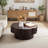 31.50"Modern Flower Shaped Coffee Table, Plum Blossom Shaped Coffee Table with Storage-1431833564