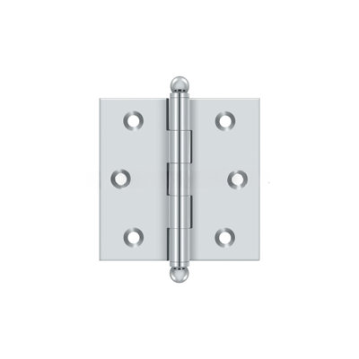 Deltana CH2525CR003 2-1/2" x 2-1/2" Hinge, w/ Ball Tips in PVD Polished Brass Pair