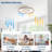 19" 7-Blade White Modern Ceiling Fan with Dimmable Color Changing LED and Remote Control