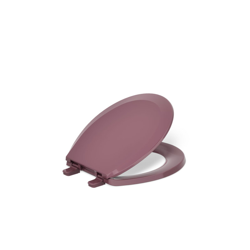 Siège de toilette à charnières à dégagement rapide Lustra, Purée de framboise, Rond