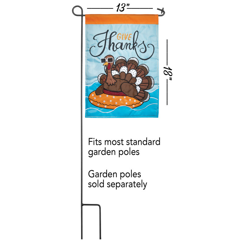 Drapeau de jardin 18 x 13 po Cutlor