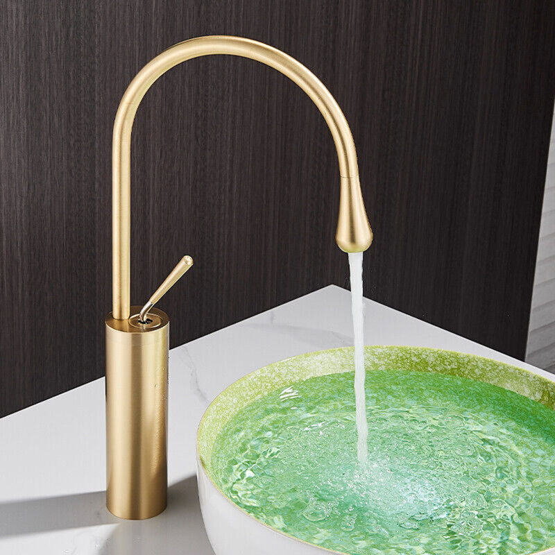 Single-handle Bathroom Faucet, Brushed Gold