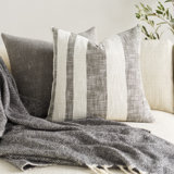 Striped Down Throw Pillow