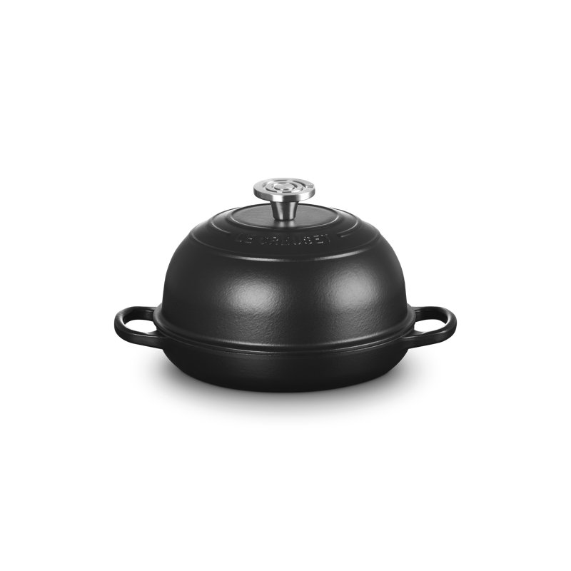 Le Creuset Enameled Cast Iron Signature Round Bread Oven 9.5In - Licorice Crucible Ss Knob