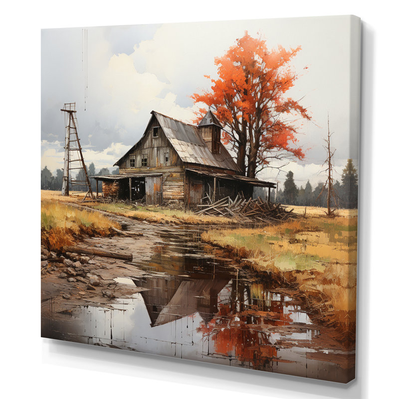 Art mural sur toile Barns, 44" H x 44" W, Toile tendue