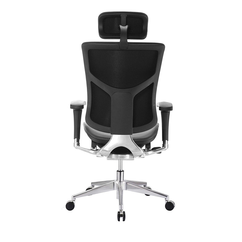 Ergonomic Genuine Leather Executive Chair with Seat Slide, Passive Lumbar Support, Rachet Backrest