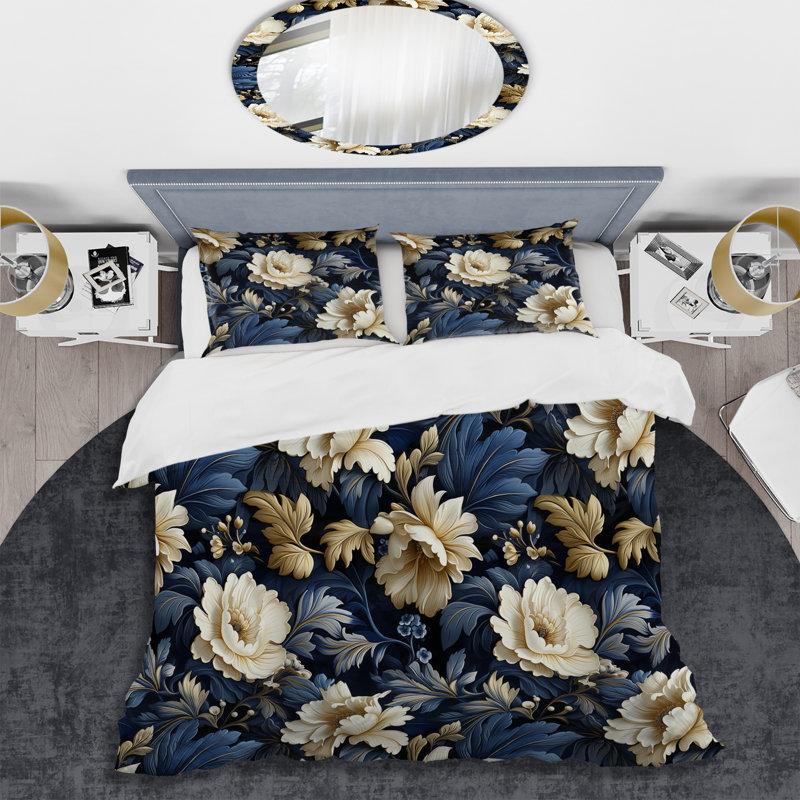 Literie à motif victorien Regal, Housse de couette simple + 1 taie décorative stan