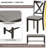 6-Piece Kitchen Dining Table Set Wooden Rectangular Dining Table-115300727-115300730