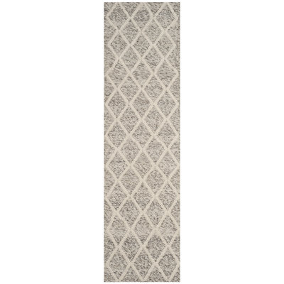 Russo Ivory Stone Hand-Woven Geometric Rug