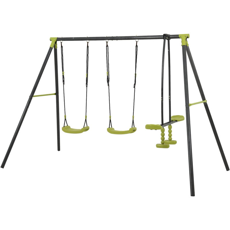 Creationstry Steel Swing Set with 2 Swing(s)