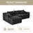 Boneless L-Shaped Deep Seat Modular Sectional Sofa, Corduroy Upholstered Cloud Boneless Couches With Side Pockets-1133178017