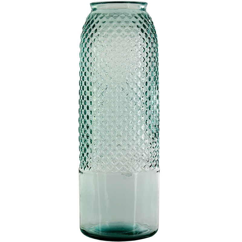 Galewood Diamond Recycled Glass Floor Vase